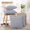 Deconovo Lot de 4 Housse de Coussin Canapé Effet Lin Doux Decoration Canapé 45×45 CM Chambre Gris