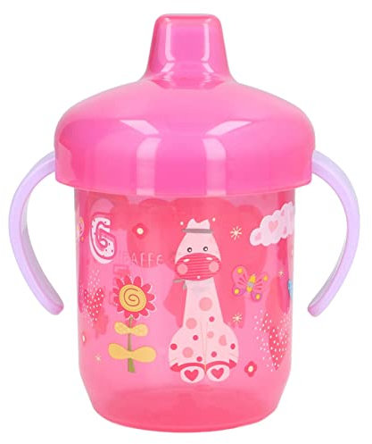 Cartoon-Tiermuster,260 mm Tragbar Schnabeltasse für Kleinkinder, auslaufsicher, Trainertasse, Geburtstagsgeschenk, 260 ml, Schnabeltasse, Greifer-Schnabeltassen für Kinder und Kleinkinder