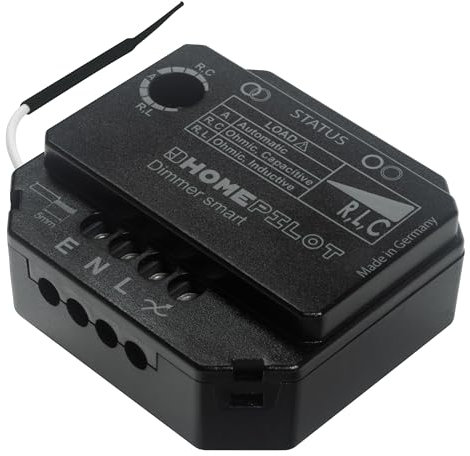 HOMEPILOT Dimmer smart, Unterputz Dimmaktor 230V mit Funk, Smart Home nachrüsten für Taster und Dimmschalter, für LED-, Halogen- und Glühlampen (App, Siri, Alexa via Gateway möglich)