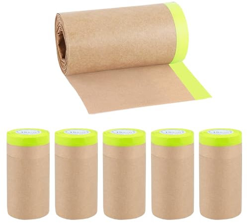 Chingcoo 6 pièces Papiers de Masquage,Peintre 15 cm x 15 cm,Papier de Masquage avec Bandes Autocollantes, Ruban de Masquage Autocollant