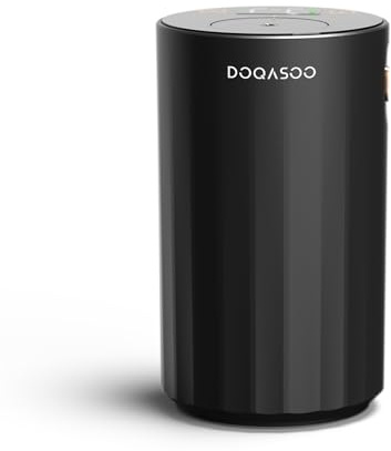 DOQASOO Waterless Diffuser for Essential Oils - Aromatherapy for Home & Car | Portable Battery Operated Scent Air Machine with Timer & 4 Mist Levels, USB Charged