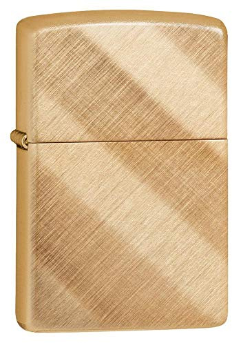 Zippo REGULAR Windproof Lighter - brass diagonal weave, Regular