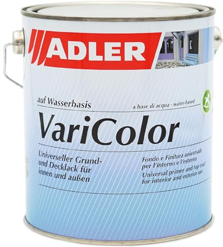 Buntlack Acryllack ADLER Varicolor in vielen Farbtönen, wasserbasiert 2,5l RAL9001 Cremeweiß CremeWeiß