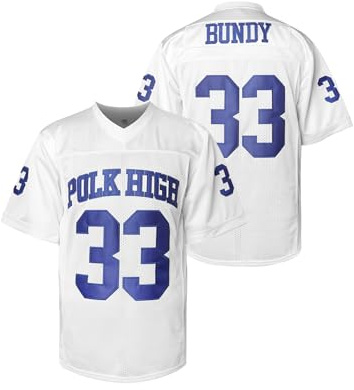 Al Bundy 33 Polk High Football Jersey for Men S-XXXL Blue (33 White, X-Large)