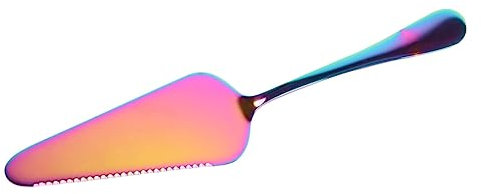 WATIIFUFU Pala Per Torta in Acciaio 304 Lama Seghettata, Spatola Da Forno Colorata Placcata Titanium Per Tagliare Pizza e Crema Di Formaggio, Utensile Da Cucina Ergonomico Per Uso Duraturo