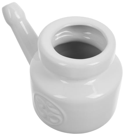 COLLBATH Limpiador Nasal Doméstico Botella de Lavado de Cerámica de 350ml para Enjuague Nasal Seguro y Versátil Adecuado para Yoga y Cambios Estacionales