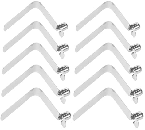 Healifty 12pcs V Shape Spring Button Clips for Tent Poles, 6mm Single Head Hollow Bead Telescopic Snap Pins with Compression Spring, Camping and Outdoor Locking Tube Accessories