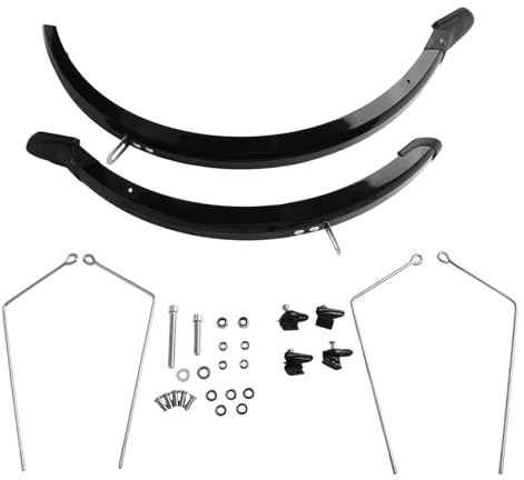 Opatiny Vorne und Hinten Fahrrad Schutzblech Set für 16 Zoll Faltrad, Kompatibel mit 14 Zoll Modellen, Kunststoff Harz und Metall Kotflügel für Regen und Schlamm Schutz