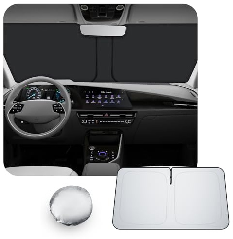 [Upgrade] CDEFG Compatible con Kia Niro SG2 e-Niro EV Hybrid 2023-2025 2026 Protección Solar Cubiertas Parasol Parabrisas Delantero Parabrisas Auto Parasol Accesorios