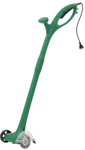 Elektrischer Fugenreiniger 140 W Grün mit Nylon- und Metallbürste, 10 cm Bürstendurchmesser, 220-240 V für Unkraut und Moos an Kanten, Terrasse, Garten, Beet und Mauer