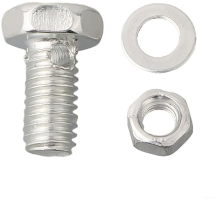 Evenoonest Set di bulloni per freno della bicicletta, viti fisse in acciaio per cavo del freno a V, compatibili con componenti per bici da strada e mountain bike, 10 pezzi, argento (B)