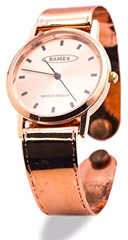 MYOTA OROLOGIO SCHERMATO UOMO IN RAME ECOLOGICO BRACCIALE IN RAME SALUTISTICO PER SICUREZZA