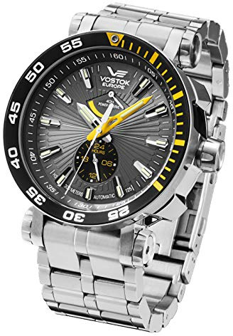 Vostok Europe Energia Rocket Herrenuhr mit Edelstahlband Automatik 30 ATM Datum YN84-575A539-B