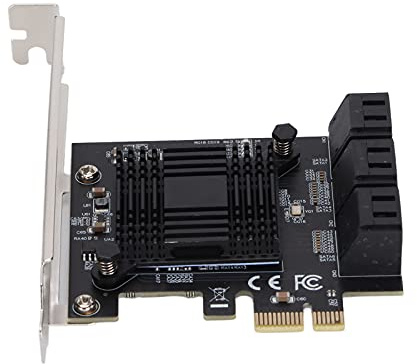 Annadue PCIe SATA Card 6 Port,SATA Expansion Card,SATA Controller Expansion Card with PCI Express Gen.3,Support SATA Gen III 6Gb/s Hard Disk