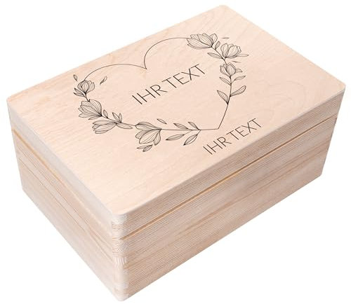 Creative Deco Personalisiert Geschenke Wunschtext Holzkiste | Dein Eigener Beliebig Text Individuelle Geschenk | Geschenkkiste Geschenkbox | Für Frauen, Männer und Paar