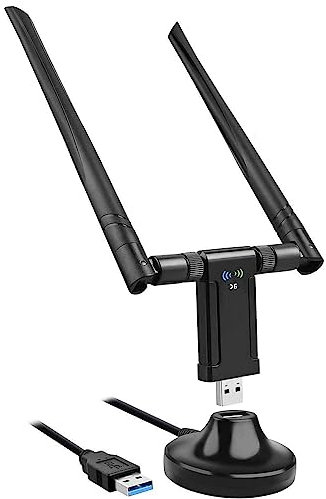 Wireless Stick 1200 Mbit/s, WLAN Adapter USB 3.0 Dual Band 867 Mbit/s (5 GHz), 433 Mbit/s (2,4 GHz) Wireless Adapter mit Antenne für Desktop, Laptop, PC, Windows