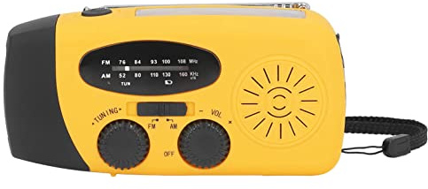 Radio Solaire à Manivelle pour Camping, IPX3 étanche avec Lanterne et Chargement USB Portable Multifonctionnel (modèle Japonais)