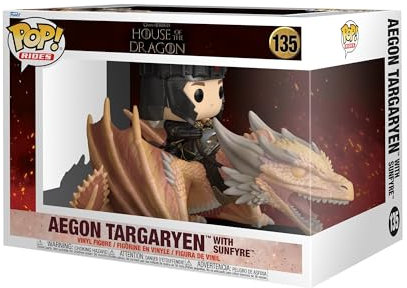 Funko Pop! Rides: House of The Dragon - Aegon Targaryen w/Sunfyre - Figura de Vinilo Coleccionable - Idea de Regalo - Mercancia Oficial - Juguetes para Niños y Adultos - TV Fans