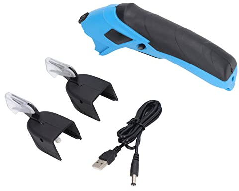 Coupe-tissu électrique, Ciseaux Rechargeables, Coupe-carton électrique, adapté au Tissu/tapis/carton/plastique, Outils de Travail, pour le Bricolage, Chargement USB, 2 Types de