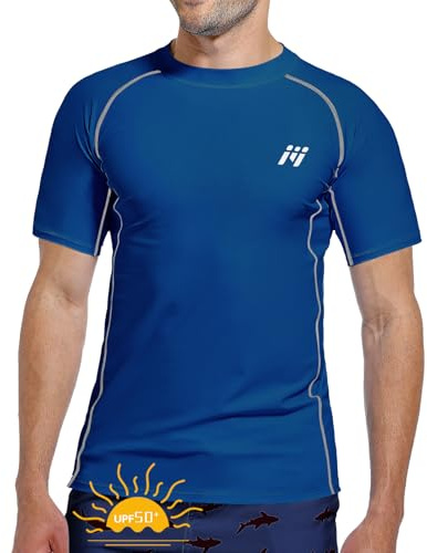 MEETWEE Hauts de Bain Anti-UV Homme Rashguard Shirt Sechage Rapide Surf