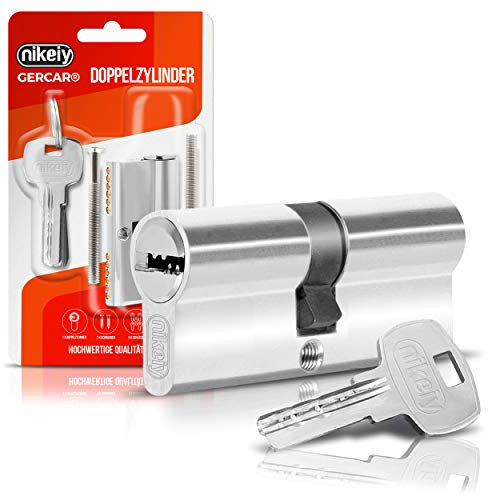 GERCAR Cylindre de serrure profilé 35/35 - Double cylindre - Serrure de porte - Avec 5 clés - Individuel - Longueur : 70 mm - A : 35 B : 35 - Lot de 1