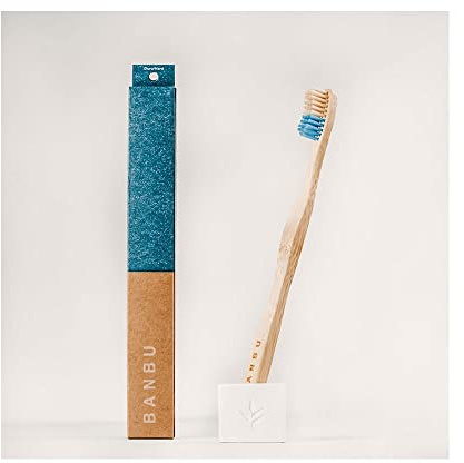 Cepillo de Dientes de Bambú: Duro Azul