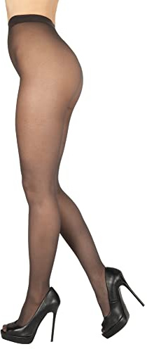 BANANALU Anti Laufmasche 30 Den Extra Matt Strumpfhose mit Tulle Effekt Reißfeste Premium 30 Grafite S