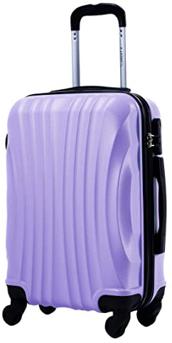 R.Leone Ryanair 55x40x20 cm Valigia Trolley Bagaglio a mano 4 Ruote rimovibile Ultraleggero in ABS Autonomo 20373N (Lilla, Valigia 55X40X20cm)