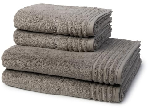 Vossen - 4 teiliges Frottier-Set - Vienna Style Supersoft (2 X Handtuch 2 X Duschtuch im Set) - 620 g/m2 - Baumwolle - Frottee - saugstark - weich und flauschig - Pepplestone