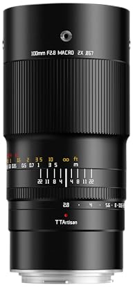 TTArtisan 100mm F2.8 Macro 2x Metal Bodied Lens with Cold Shoe Mount Compatible with Nikon Z Mount - Black