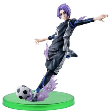 Xinchangda BLUE LOCK Figure Anime Reo Mikage Action Figure 14 cm Kicking Position Figurine Modèle Ornements Collection Bureau Cadeaux d'anniversaire pour les fans