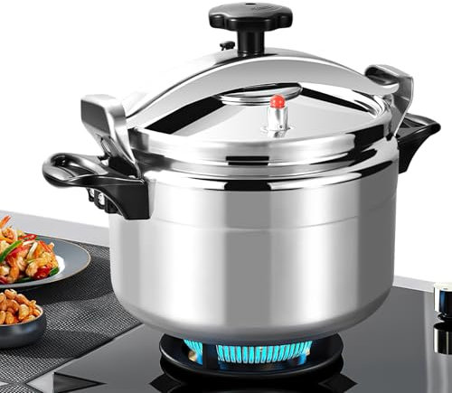 3 Litre Pressure Cooker for Kitchen & Catering,Aluminum Alloy Pressure Cookers with Safely Valve, Double-sided Caliper Lock Cover, Canning Pot for most Hob Types (7L)