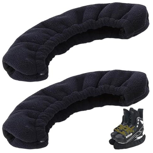 Kufenschoner Schlittschuhe Schoner,Schlittschuh Schoner,Kufenschutz Zubehör,Kufenstrumpf Eishockey Elastische Kufenstrümpfe Schlittschuhschoner für Damen Herren Schlittschuhe (Schwarz, S)