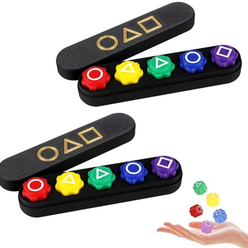 BOBOZHONG Juego Tradicional CoreanoGonggi - 10 Piezas de Plástico con Cuentas de Acero, Juego de Lanzar y Atrapar para Niños - Desarrolla Habilidades Motoras, Portátil para Viajes y Fiestas