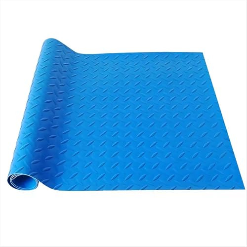 Tapis de Sol de Garage, revêtement de Sol antidérapant en Caoutchouc Robuste, Rouleau de revêtement en Caoutchouc Commercial pour établi, Cuisine, Salle de Sport, abri de Jardin,Bleu,1x3m