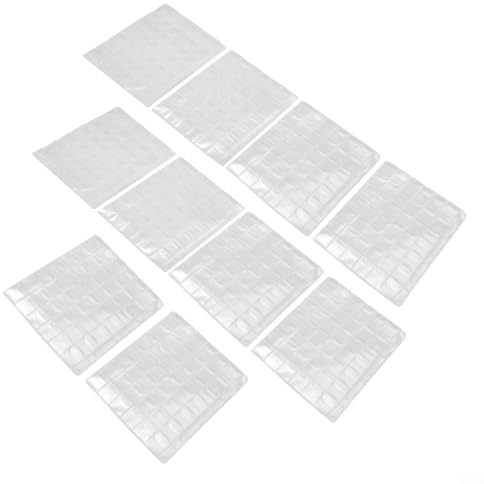 10-pack genomskinliga mynthållare för sidor med 42 fickor, PVC-skyddsark för 3 hålalbum, 28 mm storlek 7 cm tonhöjd för uppsamling