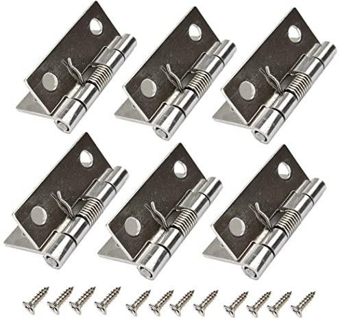 6pcs 2.5 inch bisagras de puerta de resorte bisagra de acero inoxidable 304 para puertas internas y externas (2inch)