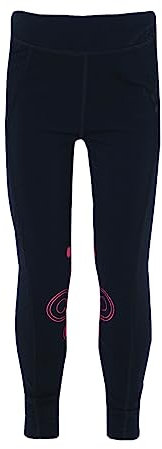 HY - DynaMizs Ecliptic Reitleggings für Jungen/Mädchen, Marineblau, Magenta, 15-16 Jahre