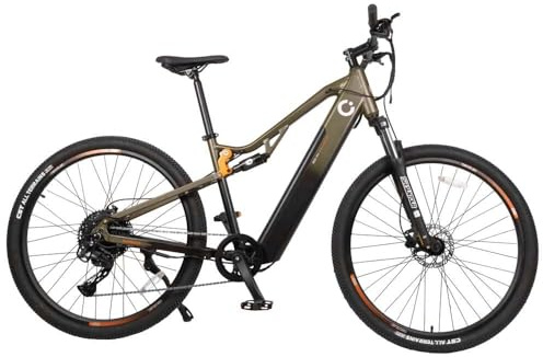 Cecotec Bicicleta Eléctrica de Montaña 29 Supreme. 120Km de Autonomía, Doble Suspensión, Cambio Shimano Cues de 10 Velocidades y Doble Disco de Freno Hidráulico Tektro