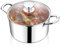 HaWare Olla de acero inoxidable con tapa de cristal (20 cm)