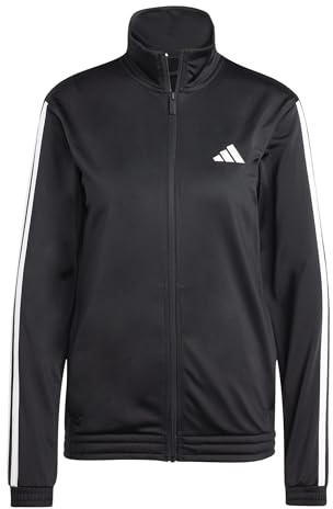 adidas Women's Tricot 3-Stripes Tracktop Sweatshirt, black/white, M