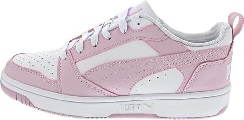PUMA Rebound V6 Low Unisex Sneaker, Puma White Rose Mauve, 41 EU