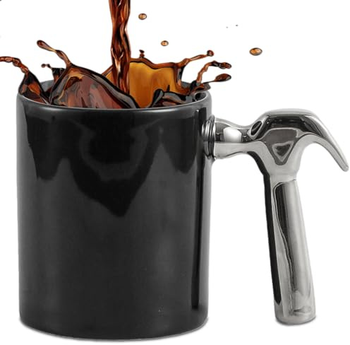 ZONSUSE Personlig kaffekopp för brandsläckare, porslin, cappuccinokoppar, 3D-tekopp, roliga presenter för män, kvinnor, älskare, vänner, barn, födelsedagar, helgdagar (hammare – A)