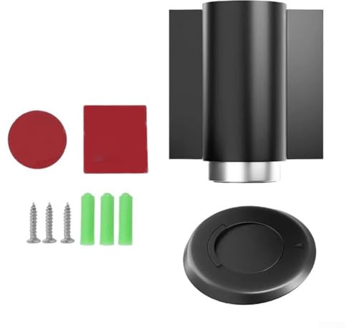 Tope de puerta con cuña de piso con sujeción magnética para uso en interiores, mantiene las puertas abiertas firmemente, adecuado para baños, dormitorios, oficinas y mucho más (negro)