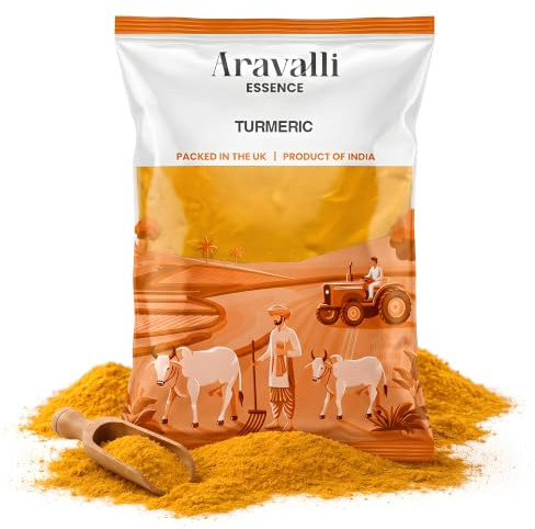 Aravalli Essence Premium Turmeric Powder 1 Kg – Ground Haldi for Cooking, Seasoning, Curries, Spice Blends & Traditional Recipes