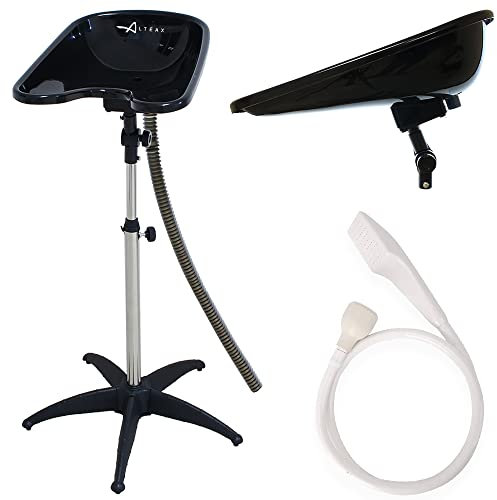 Altéax Lavatesta Portatile Per Parrucchieri Ovale con Doccetta per Lavandino Universale – Dal Design Ergonomico può Essere Utilizzato Come Lavatesta per Disabili - Lavatesta Parrucchiera Professionali