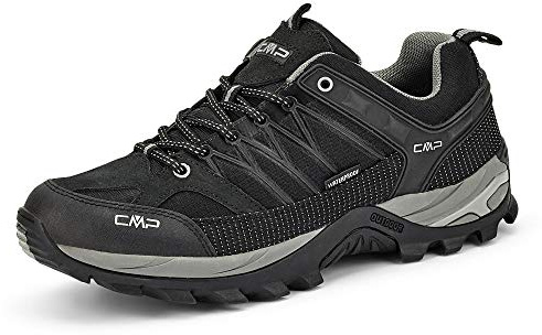 CMP Rigel Low Trekking Shoes Wp, Scarpe da trekking Uomo, Nero-Grey, 42 EU