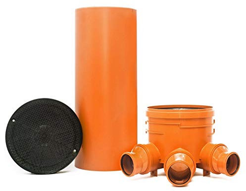 KG Schacht DN400/DN110 - Komplett SET - KG Rohr - Kanal Entwässerung - Deckel
