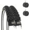 Ecovelò Unisex Kinder 2 Reifen 20 x 1.95 (50-406) + Kammern, Schwarz