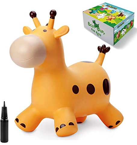 HotMax Bouncy Horse, Inflatable Bouncy Animals Hopper for Toddlers, Ride on Jumping Toys for kids, Girl or Boy Birthday Gift (giraffe)